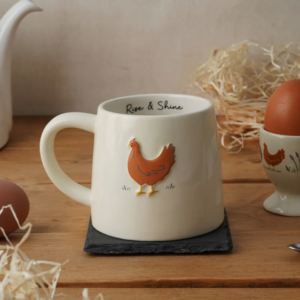 bramble farm chicken stoneware mug